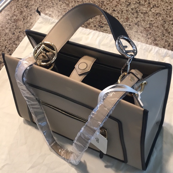 SOLD!!NWT Fendi Runaway Bicolor Tote Handbag - Picture 2 of 8